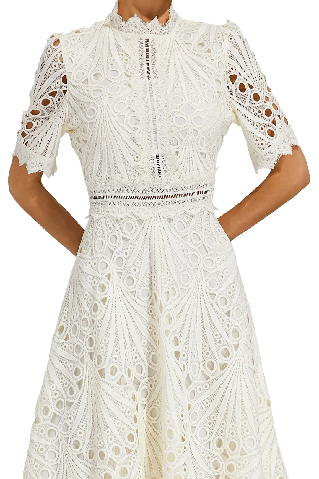 Chic Lace Midi Dress for Weddings & Events